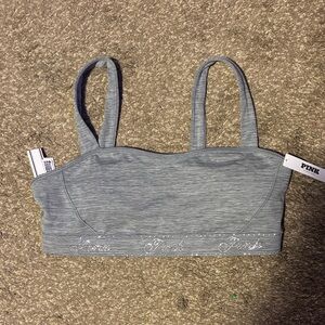 VS Gray Sports Bra with Silver Accents